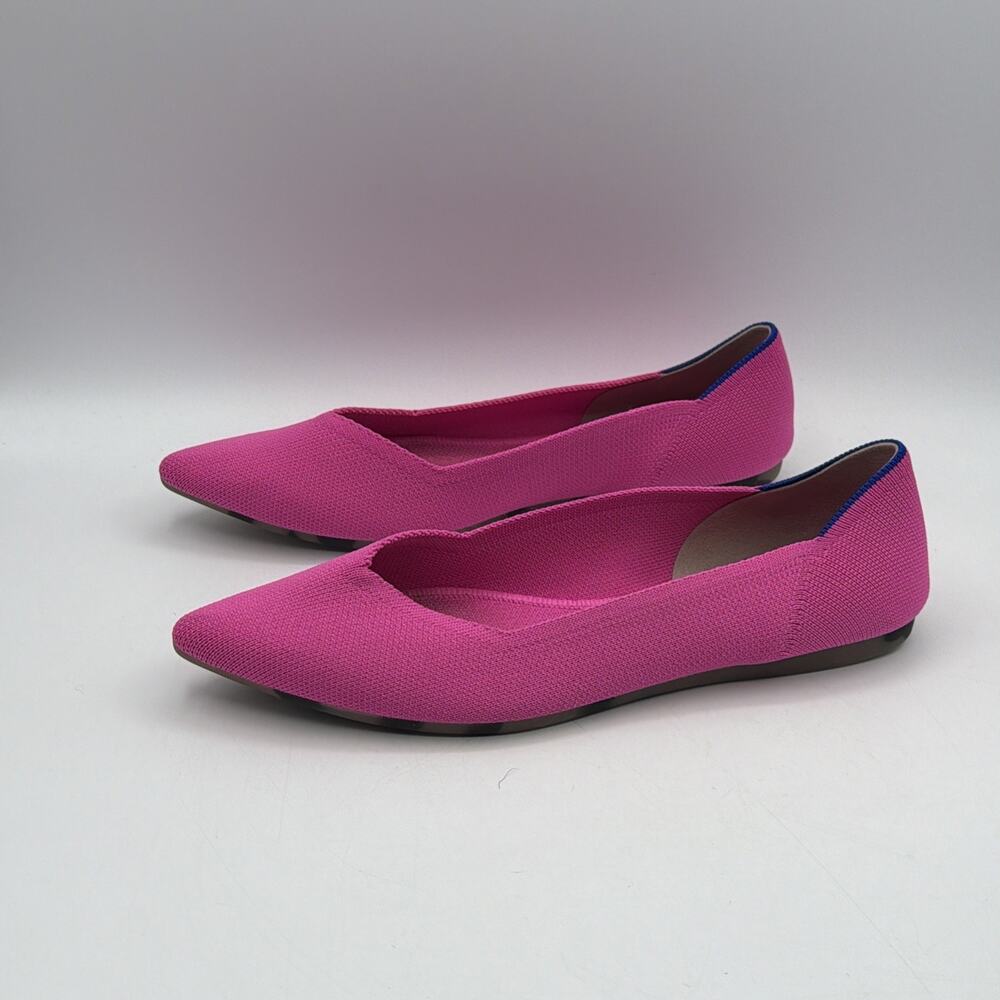 Size 9 Rothy’s Point Flats Hot Pink DragonFruit women's Slip On Shoes